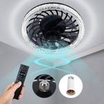 Socket Ceiling Fan Light, Bulb Socket Fan with Remote, Dimmable E26 Base Ceiling Fans with Lights for Bedroom, Screw in Fan and Light Combo, Mini Small Ceiling Fan with Light, Recessed Light Fan Lamp - Retail: $34