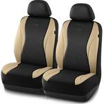 Skechers Car Seat Covers, Leather Seat Covers with GOGA Mat Technology, Waterproof Car Seat Covers Front Seats, Airbag Compatible, Comfort Universal Fit for Most Cars, Vans, Trucks, SUVs, Beige - Retail: $43