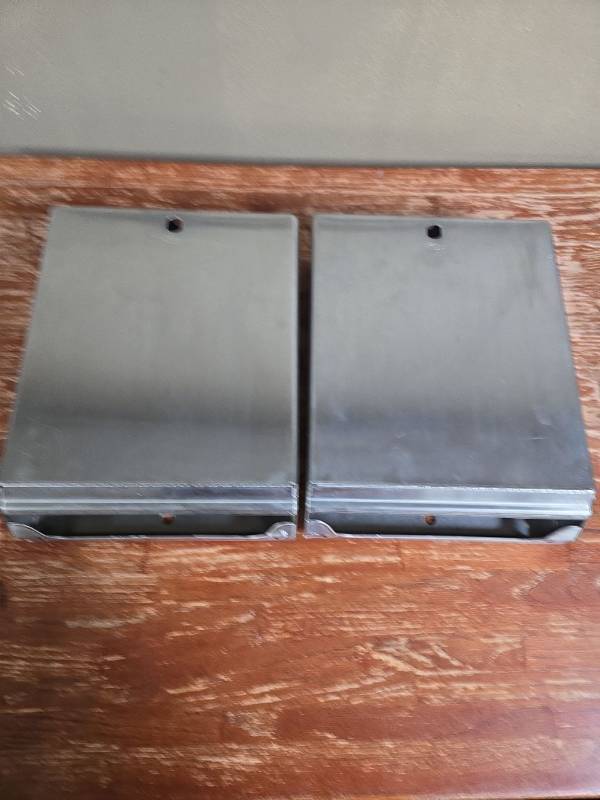 lot 9 image: Pair of Stainless Steel Industrial Wall Mount Towel Dispensers