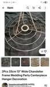 lot 112 image: 13-inch Spiral Metal Chandelier Frame Set