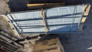 lot 149 image: Unused SDLGCSS 50 sheet bundle of Galvanized Corruated Steel-Cream Color