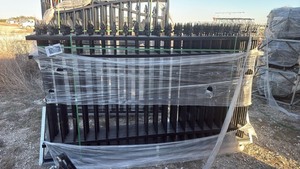 lot 162 image: Unused Decorative Iron Fence Panels with Spear Points