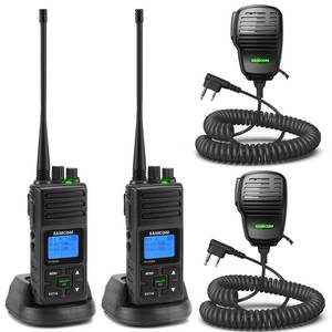 lot 6863 image: SAMCOM FPCN30A 5Watt Walkie Talkie Long Range Two Way Radio Rechargeable with Speaking Mic, SAMCOM 2-Way Radios Heavy Duty Walky Talky with Shoulder Mic for Business Commercial Construction, 2 Packs