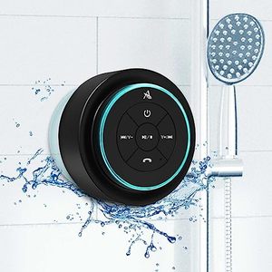 lot 6877 image: XLEADER, Upgraded, Pro Shower Speaker, Certified IPX7 Waterproof Bluetooth Speaker, with Suction Cup, Silicone Lanyard, 8W Crystal Sound&Rich Bass, 15H Playtime, Ideal Gifts - SoundAngel Mate(2 Gen)