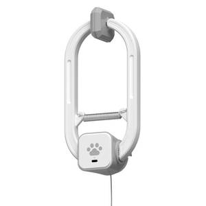 lot 6900 image: HAPPYCODE Rechargeable Electric Cat Teaser with Remote Interactive Door Clip Teaser for Cats, 2 Motion Modes (360° Spin &amp Irregular Jumping), Smart Auto Cat Toy for Exercise &amp Fun (Gray)