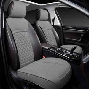 lot 6919 image: Joy Forserve Front Car Seat Covers for BMW,Leather Waterproof Seat Protector Custom Fit BMW X, i, and M Models, 3-8 Series, Including X5, 328i, etc,2 Pack,Gray