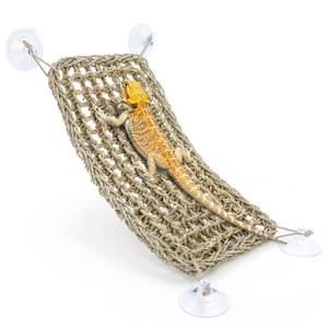 lot 6924 image: Niteangel Bearded Dragon Hammock Reptile Lounger for Chameleon, Lizards, Gecko, Snakes, Lguana Reptiles, Tortoises (Rectangle 16 x 8)