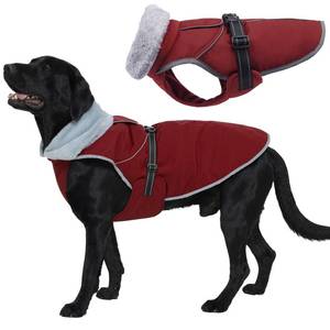 lot 6948 image: Lelepet Warm Dog Winter Coat Reflective Dog Jacket Fleece Vest Waterproof Windproof Cold Weather Coats with Adjustable Buckle Turtleneck Snowsuit for Small Medium Large Dogs,Rottweiler,Great Dane,XXXL