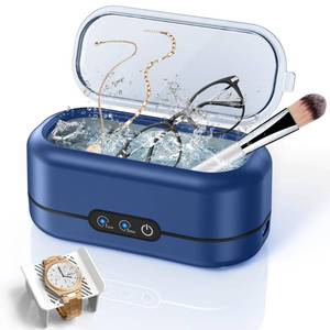 lot 6973 image: Miorcols Ultrasonic Cleaner Jewelry, New 48000Hz Jewelry Cleaner Ultrasonic Machine with Dual Cleaning Modes, Suit for Eyeglasses, Rings, Retainer, Dentures,Watch Strap etc. (Dark Blue)