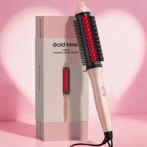 lot 8001 image: Infrared Thermal Brush, 2026 Upgrated Negative Ion Thermal Round Brush for Women Girls Hair Care, Larger Barrel for Faster Blowout, 6-Temp, Dual Voltage, No Damage, LED Display, 1.7 Inch Salon Styler