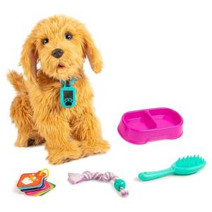 lot 8020 image: My Fuzzy Friends Moji Interactive Labradoodle - Plush Interactive Dog Toy for Boys and Girls, Loveable and Lifelike Companion Pet, Brown