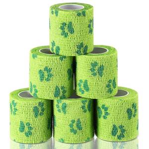 lot 8045 image: Threlaco 6 Rolls No Chew Bandage for Dogs Bitter Bandage Wrap for Dogs Wound Wrap (Green,2 Inches X 5 yd)