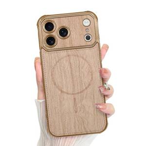 lot 8046 image: Bonoma Compatible with iPhone 17 Pro Max Case 2025 Support for MagSafe,Skin-Touch Magnetic Case TPU Camera Protection Back Cover for Girls Women -Gold