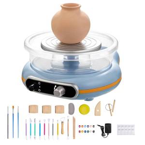lot 8055 image: Funspire Pottery Wheel for Kids,mini Pottery Wheel for Children and Beginners - 4.7-inch Electric Pottery Wheel with Adjustable Speed, Low Noise, Precise Control, Includes 16 Pottery Tools