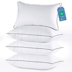 lot 8057 image: JOLLYVOGUE Bed Pillows Standard Size Set of 4, Cooling and Supportive Full Pillow 4 Pack with Down Alternative Filling for Side and Back Sleepers, Hotel Collection