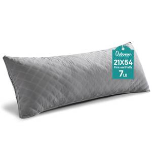 lot 8060 image: Oubonun Premium Adjustable Loft Quilted Body Pillows - Firm and Fluffy Pillow - Quality Plush Pillow - Down Alternative Pillow - Head Support Pillow - 21x54