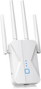 lot 6873 image: 2026 WiFi Extender Signal Booster for Home, 10X Faster New Wireless Long Range Amplifier, Covers up to 15,000 sq.ft, WiFi Booster Dual Band,WiFi Repeater with Ethernet Port & EasyMesh, Easy Setup