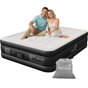 lot 8091 image: PABCZZ air mattress queen with built in pump 18-Inch Thickened inflatable mattress for Easy Travel, Supports Up to 650 Pounds