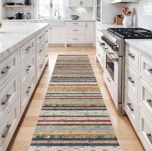 lot 8111 image: Runner Rug Non Slip Hallway 3x12 Washable Kitchen Runner Rugs for High Traffic Areas Modern Durable Long Hall Carpet with TPE Backing Easy Clean Bedroom Floor Mat Soft Indoor Entryway Rug RedBlue