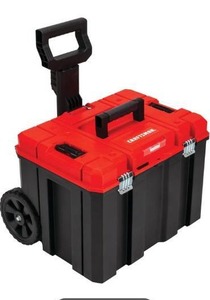 lot 5905 image: CRAFTSMAN VERSASTACK Rolling Tool Box with Wheels, Lockable, Red