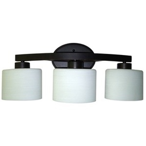 lot 5918 image: allen  roth Merington 21.5-in 3-Light Antique Bronze Transitional Vanity Light