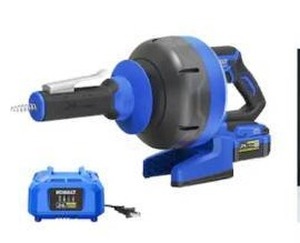 lot 5919 image: Kobalt 24-Volt 516-in dia x 35-ft L Galvanized wire 4 Ah Cordless Machine Augers (Charger