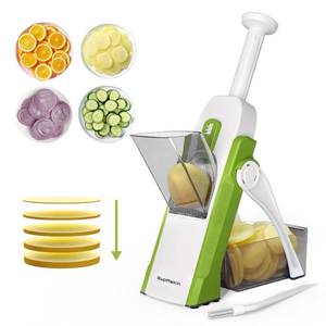 lot 8141 image: SupMaKin Safe Mandoline Slicer for Kitchen, Potato Slicer for Chips, Vegetable & Food Cutter,Thickness Adjustable 0.1-8 mm, Kitchen Faster Slice Artifact (Only Slicer)