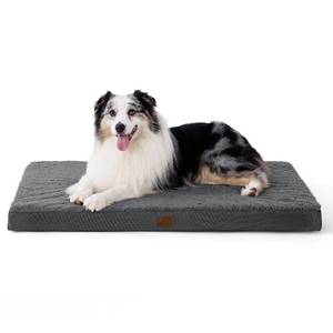 lot 8152 image: Bedsure XL Dog Bed for Crate - Large Comfy Flat Pet Beds with Removable Washable Cover, Orthopedic Egg Crate Foam Crate Mat, Suitable for Pet Up to 90 lbs