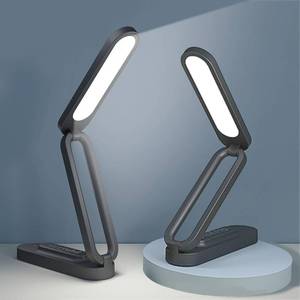 lot 8176 image: Giryuhd LED Desk Lamp for Office Home & Battery Operated Lamp Rechargeable Lamp Foldable & Portable Light, LED Desk Light Strip, 3 Brightness Dimmable Small Desk Lamp Wireless Reading Lamp(2-Black)