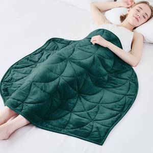 lot 8192 image: Weighted Lap Blanket 7 lbs for Adults, Luxury Soft Small Weighted Blanket, Compact Portable Weighted Lap Pad for Relaxation, Sleeping, Travel, All-Season Use, Forest Green, 40 x 52