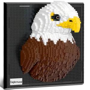 lot 8196 image: Eagle Bird Animal 3D Wall Art Micro Mini Building Blocks Set for Adults, Unique Home Wall Decor or Table Display, No Compatible with Lego, Ideal Birthday Christmas Toy Gift for Teens (1924 PCS)