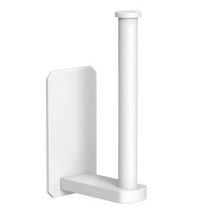 lot 8203 image: VAEHOLD Toilet Paper Holder Self Adhesive Kitchen Washroom Adhesive Toilet Roll Holder No Drilling for Bathroom Stick on Wall Stainless Steel Brushed (White)