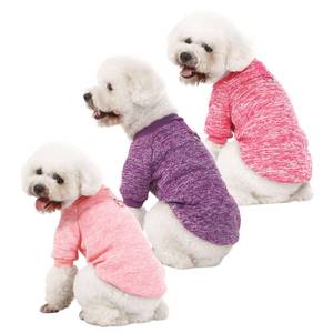 lot 8216 image: MOIRIG Dog Sweater, Dog Sweaters for Small Dogs, 2, 3 Pack Warm Soft Pet Clothes for Puppy, Medium Large Cat, Dogs Girl or Boy, Dog Shirt for Winter Christmas (Buckle PinkPurpleHotPink, X-Small)