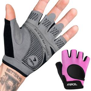 lot 8223 image: ATERCEL Weight Lifting Gloves Full Palm Protection, Workout Gloves for Gym, Cycling, Exercise, Breathable, Super Lightweight for Mens and Women Medium