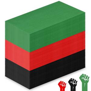 lot 8243 image: Qilery 120 Pcs Black History Month Paper Napkins Disposable Guest Cocktail Napkins for African American Party Supplies Hand Towels Tableware Decoration, 15.7 x 13(Red, Black, Dark Green)