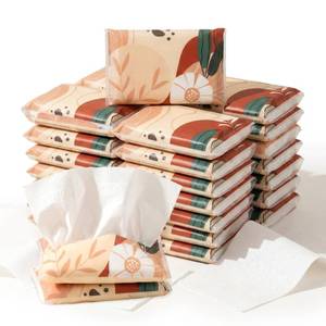 lot 8254 image: 22 Packs Travel Tissue Packs - Pocket Tissues Travel Size 8 Count 3-ply Paper Pocket for Travelling, Wedding, Party Favors,Car, Handbags, Pockets