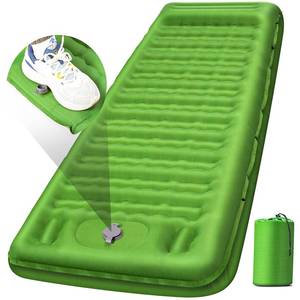 lot 8260 image: FNARMW Camping Sleeping Pad, Extra Thick 5 Inch Camping Mat with Pillow Built-in Foot Pump Inflatable Sleeping Pads Compact for Camping Backpacking Hiking Traveling Tent-Green