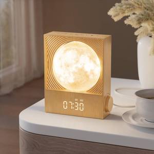 lot 8264 image: RETEYUNG Sunrise Alarm Clocks for Heavy Sleepers,Rotatable Moon Light with Gentle Wake-Up,Clock Night Lamp for Bedrooms - Snooze,10 Light Effects,10 Nature Sounds,15 Ringtones for Adults,Kids,Nursery