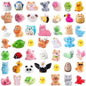lot 8276 image: DIYDEC 50pcs Mini Resin Animal 50 Styles Tiny Resin Animals Miniature to Hide Little Small Animal Figures Bulk for Holiday Party Favors Bag Fillers Garden Dollhouse Crafts Decor