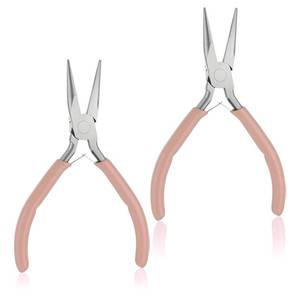 lot 8279 image: LXUEJIE 2 Pcs Needle Nose Pliers for Jewelry Making, 4.5 Inch Thin Needle Nose Plier Comfort Grip Small Needles Noses Pliers for Jewelry Handmade Craft Repair Wire Bending Gripping