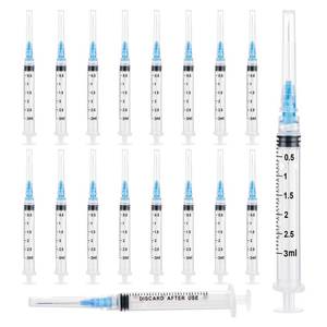 lot 8288 image: 100 Pack 3ml 25 Gauge 1 inch Syringe Luer Lock Disposable Syringes for Scientific Labs,Individually Wrapped