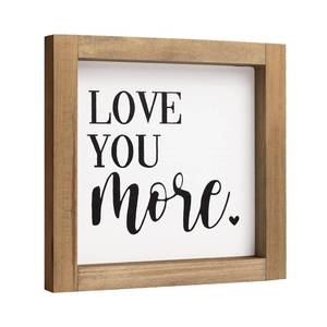 lot 8296 image: pechpell Love You More Sign, 6 Inch Wooden Romantic Valentines Day Gifts, Rustic Wall Decor Home Nursery Bedroom Shelf Table Tiered Tray