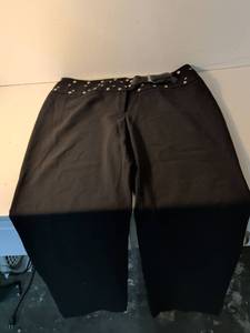 lot 78 image: Black Studded Belt Pants
