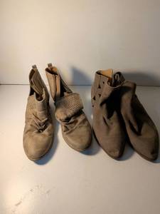 lot 113 image: Maurices Lucky Brand Perforated Ankle Boots