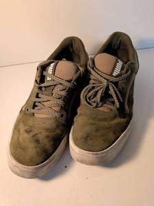 lot 162 image: Puma Suede Olive Green Skateboarding Shoes