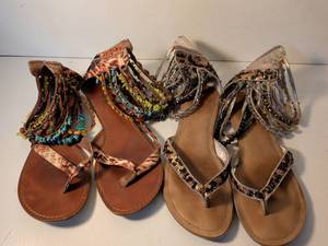 lot 167 image: Zigi Girl Beaded Gladiator Sandals