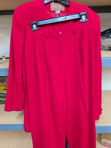 lot 184 image: Red Button-Front Blazer by Saville