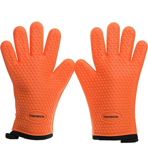 lot 69897 image: Silicone Smoker Oven Gloves -Extreme Heat Resistant BBQ Gloves - Retail $30