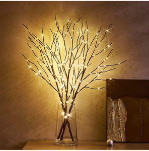 lot 69902 image: Lighted Brown Twig Branches Plug in with Dimmer and Timer - Retail $40