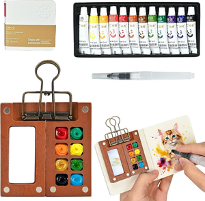 lot 658618 image: Mini Watercolor Paint Set - Retail $18
